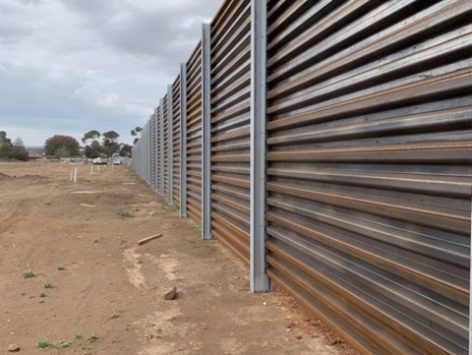 VicRoads engineered corten steel commercial fencing